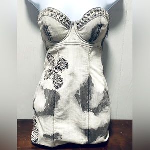 Guess Bustier Denim Dress In Size 3-color Black /gray special limited-edition